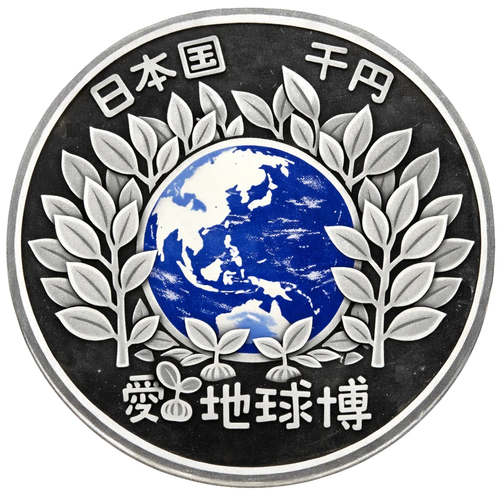 2005年日本国際博覧会記念千円銀貨（愛知万博） 裏面