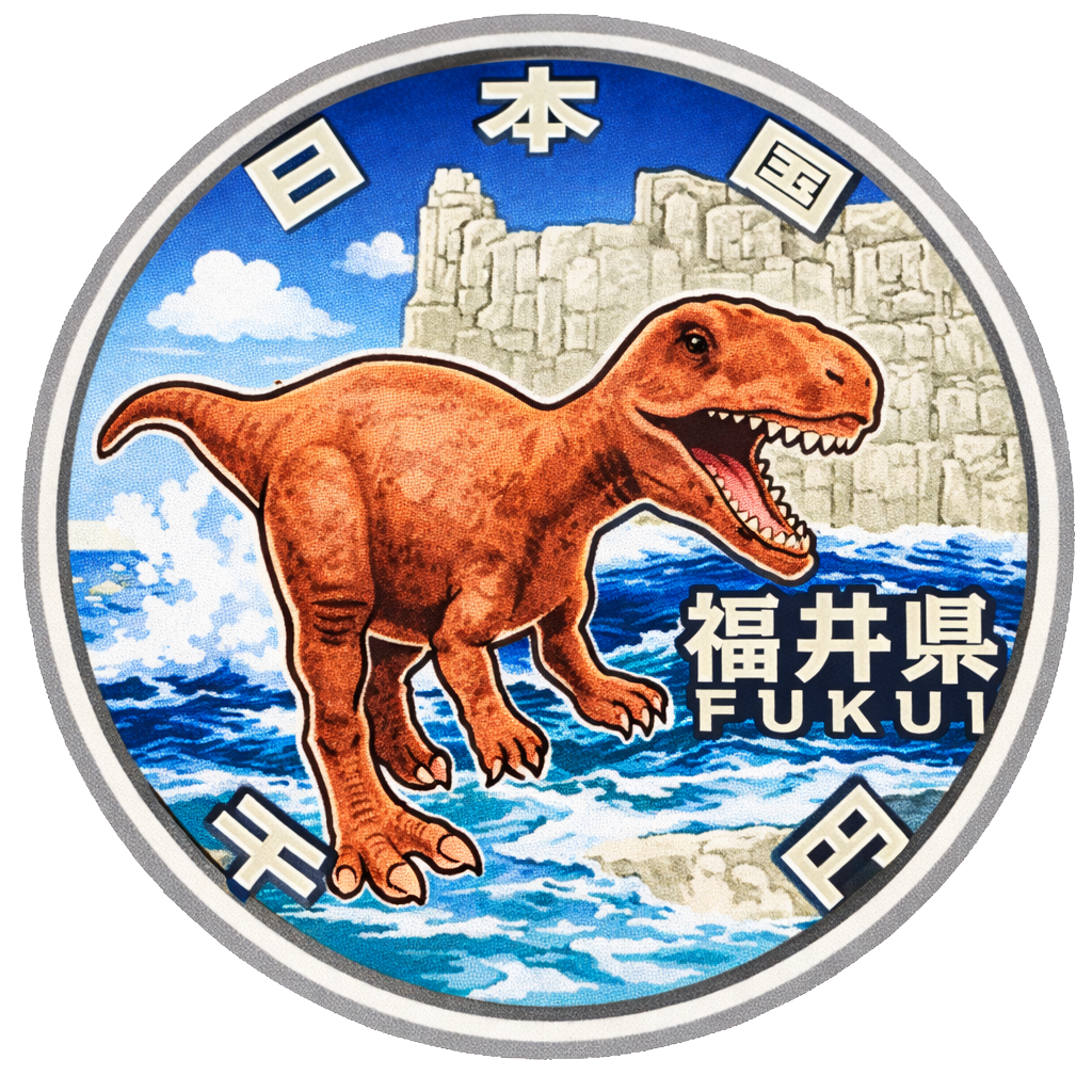 地方自治60周年記念千円銀貨（福井県） 裏面