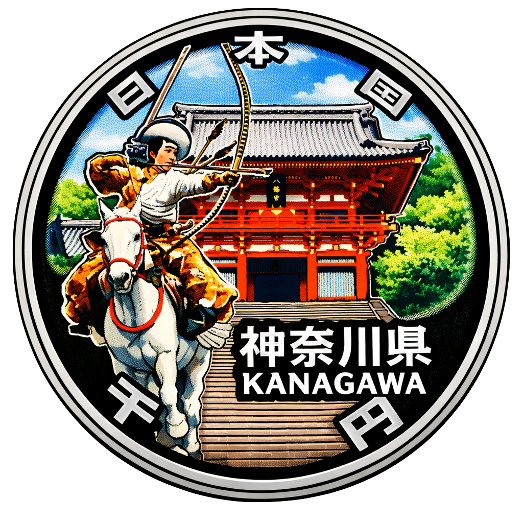 地方自治60周年記念千円銀貨（神奈川県） 裏面