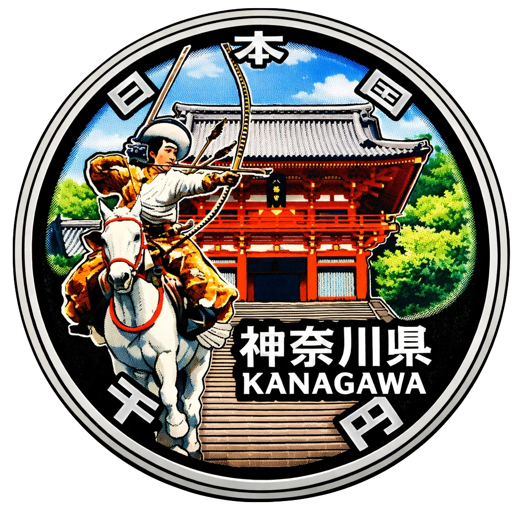 地方自治60周年記念千円銀貨（神奈川県） 裏面