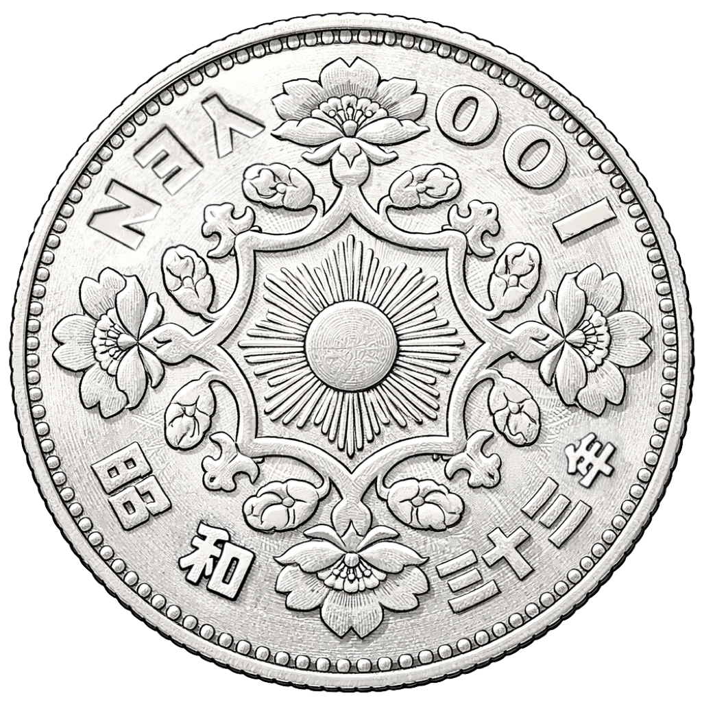 鳳凰100円銀貨 表面