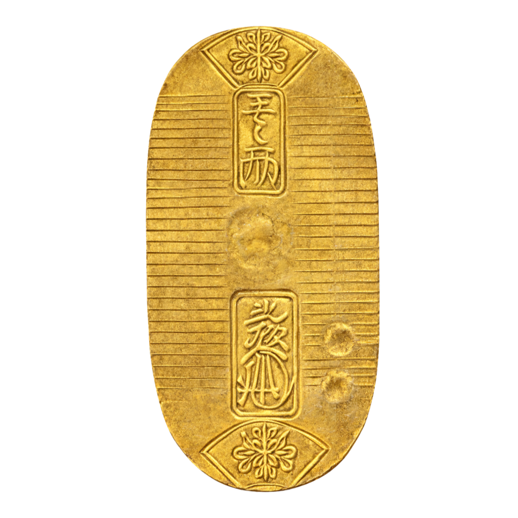 万延小判金 表面