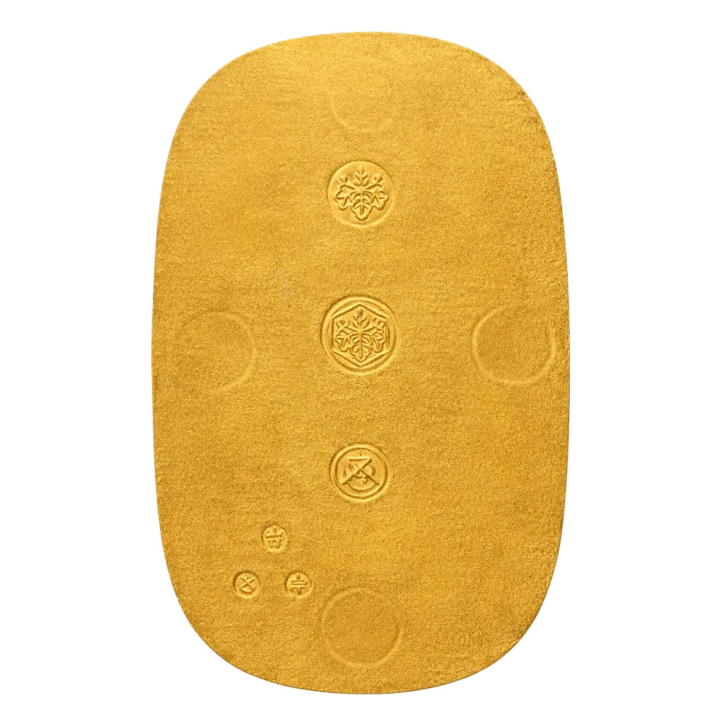 万延大判金（たがね打） 裏面