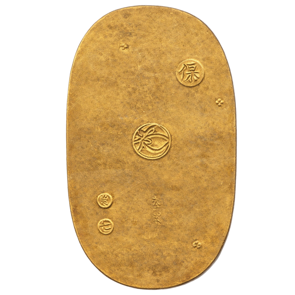 天保五両判金 裏面