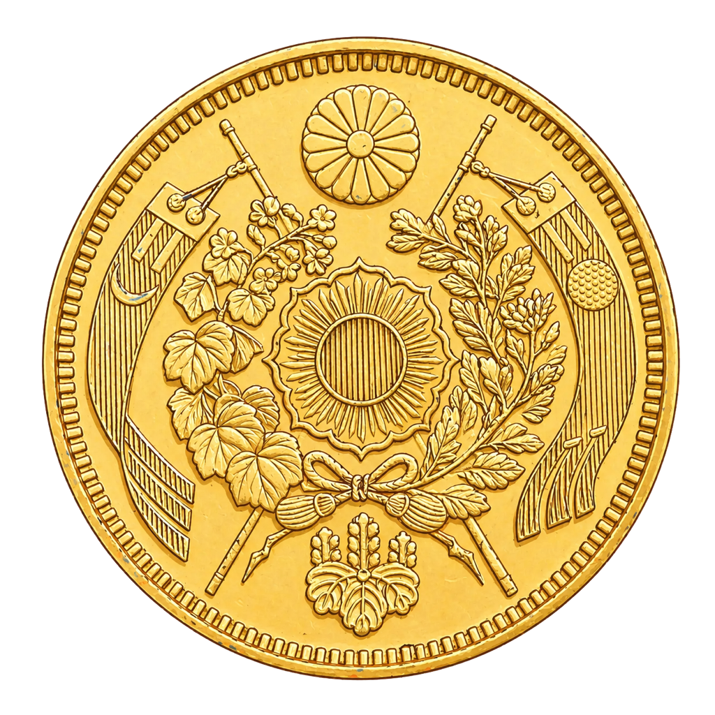 旧5円金貨 裏面