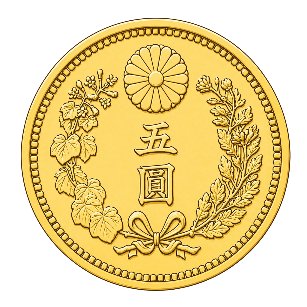 新5円金貨 表面