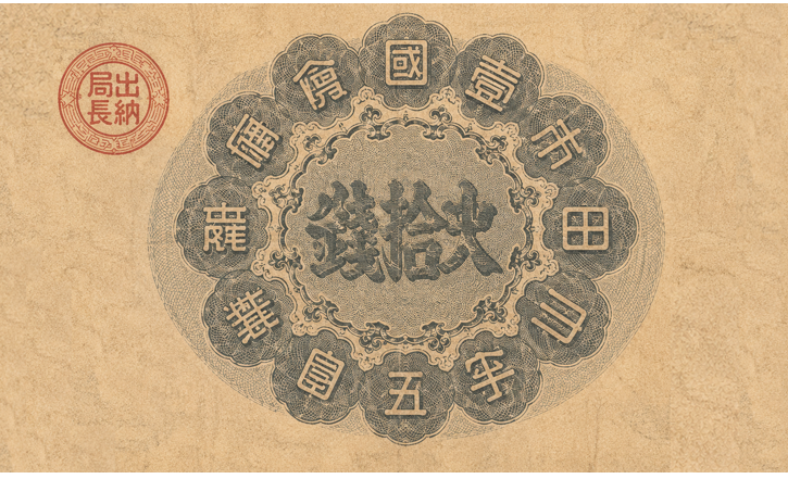 改造紙幣5円（神功皇后5円） 裏面