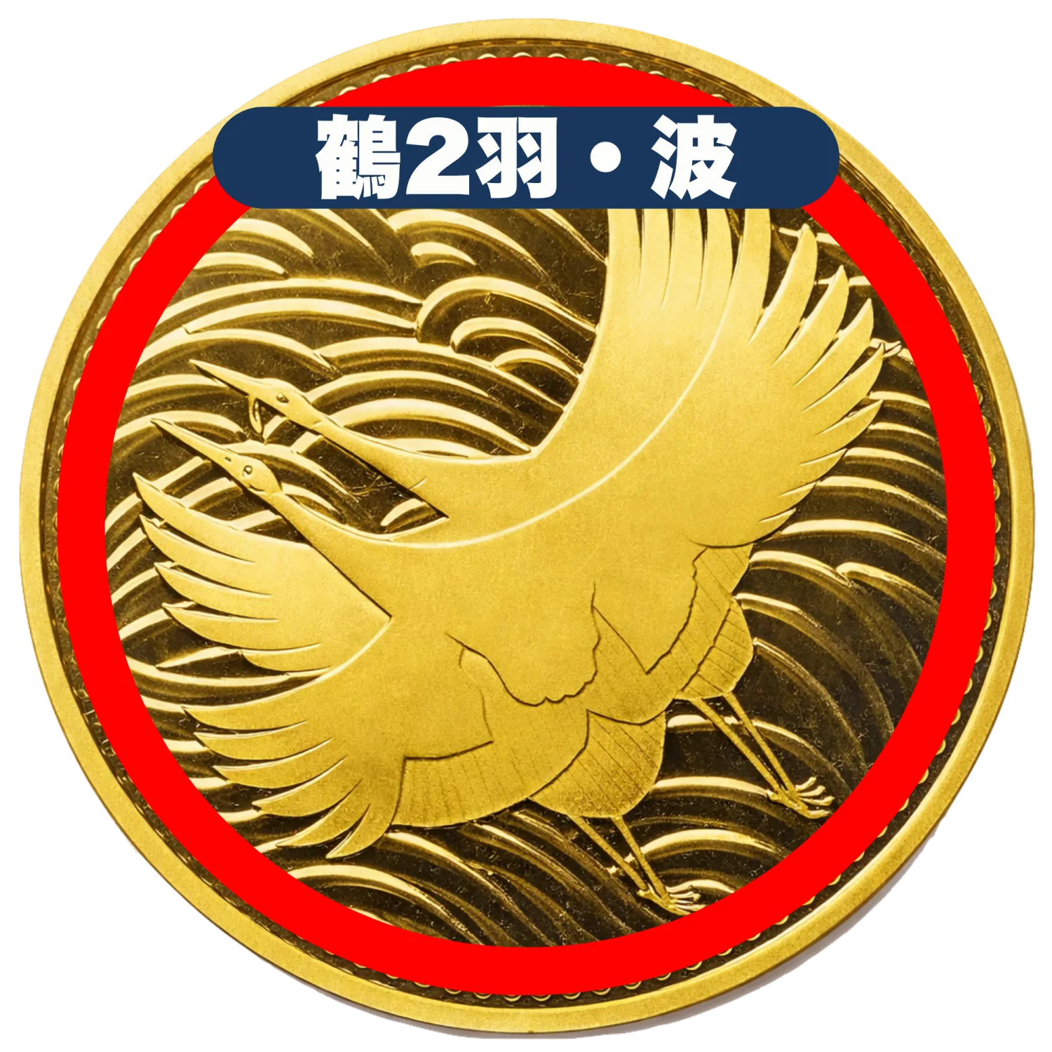 皇太子殿下御成婚記念5万円金貨 表面